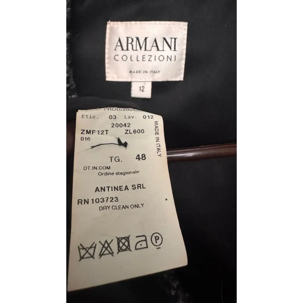 2004 Armani Collezioni Bouclé Sequin Blazer Italy Size medium